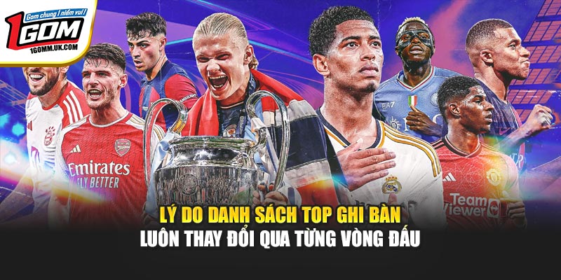 Top Ghi Bàn Cúp C1 Mới Nhất & Cuộc Đua Vua Phá Lưới Tại 1GOM Lý do danh sách top ghi bàn luôn thay đổi qua từng vòng đấu