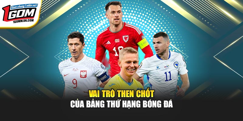 Vai trò then chốt của bảng thứ hạng bóng đá